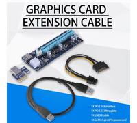 Adaptateur de carte PCI-E Express 1x à 16x, câble d'extension USB 3.0 6 broches, résistant à l'usure pour mineur BTC