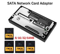 Adaptateur de carte réseau d'interface SATA avec carte mémoire McBoot V1.966 FMCB gratuite pour Console PS2, Interface SATA HDD pour Playstation 2 Only 16MB Card