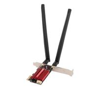Adaptateur de Carte Réseau Fil PCIE Double Antenne 5400 Mbps, Tri Bande 6 GHz 5 GHz 2,4 GHz 5.3 Prise en Charge pour pour avec Technologie MUMIMO
