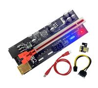 adaptateur de carte SATA avec lumière LED, 8 condensateurs solides, PCIE 1X à 16X, prolongateur de carte USB 3.0