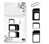 Adaptateur de Carte SIM 4 en 1, 3 pièces Support de Carte SIM Adaptateur SIM Adaptateur de Carte Micro SIM Kit d'adaptateur de Carte SIM avec Broche de Carte SIM Compatible avec téléphone Portable