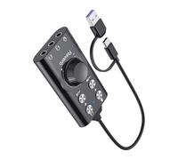 Adaptateur de Carte Son Externe USB 7.1, Carte Son Externe Plug and Play stéréo pour PC avec Micro et Casque USB, idéale pour Les Jeux PC et Le Streaming en Direct.