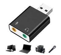 Adaptateur de carte son USB 3,5 mm - Convertisseur audio portable, accessoire de carte son sans pilote | Appareil audio USB avec connexion facile pour ordinateur portable de bureau, carte externe