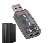 Adaptateur de carte son USB | 5.1 Adaptateur audio USB stéréo -Adaptateur audio PC et PC pour ordinateur portable pour regarder la télévision, écouter de la musique