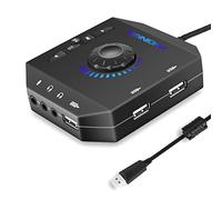 Adaptateur de carte son USB 7.1 canaux 2023 - Carte son externe - Adaptateur audio USB avec interface de 3,5 mm et interface USB pour ordinateur portable PC