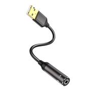 Adaptateur de carte son USB avec port d'oreille de 3,5 mm, carte son externe, facile à utiliser, améliore l'expérience d'écoute