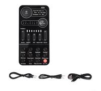 Adaptateur de carte son USB compact avec 9 effets vocaux pour chanter sur smartphones et PC, conçu pour les créateurs de contenu, les musiciens et les interprètes en ligne (carte son)