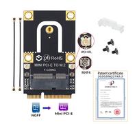 adaptateur de carte wi fi sans fil M.2 pour carte Intel F C25NG 9260 8265 AC, convertisseur PCI Express 7260 vers Mini PCI E