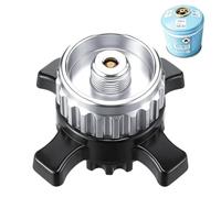 Adaptateur de cartouche de gaz compatible avec valve à vis Campingaz CV Easy Clic, transition du bouchon à baïonnette vers raccord fileté 7/16", connexion adaptateur de gaz pour accessoires de