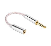 Adaptateur de Casque 4.4 à 3.5mm Câble Adaptateur Mâle à Femelle Adaptateur de Câble de Conversion de Casque adapté pour ZX300A (4.4 équilibre 3.5 équilibre mère)