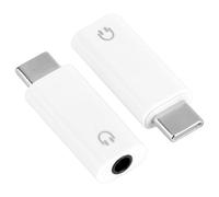 Adaptateur de Casque Audio USB C vers 3,5mm, Adaptateur Mâle vers USB C Femelle Dongle Type C vers Casque Compatible avec iPhone Huawei P40/Mate 50, Weiß