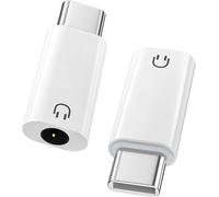 Adaptateur de Casque Audio USB C vers 3,5mm,Adaptateurs Type C Aux Jack Prise Adaptateur Auxiliaire Casque DAC de Type C Compatible avec 16 15 Pro Max Plus,S24 S23 S22,Air/Pro,Pixel,Blanc
