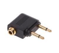 Adaptateur de casque d'avion, adaptateur d'avion pour les écouteurs - Prise casque double portable,Écouteurs et accessoires et accessoires compacts et lourds, Aviation pour la famille et les amis