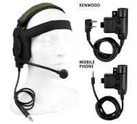 Adaptateur de casque de prise de câble tactique U94 PTT pour talkie-walkie TYT F8 Baofeng UV-5R Radio Motorola Kenwood tir en plein air MIDLAND PLUG