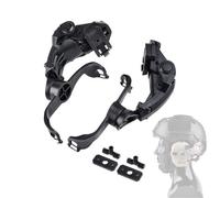 Adaptateur de Casque pour Rail de Casque Tactique Compatible avec les casques Fast et Wendy, Tactique Headset Casque Support Rotation à 360° pour Airsoft et Paintball, Chasse, Militaire de Tir (Black)