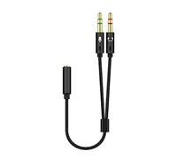 Adaptateur de casque répartiteur en Y avec câble de 3,5 mm avec connecteur micro et casque séparés, convertisseurs mutuels pour jeux vidéo