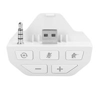 Adaptateur de Casque Stéréo pour One, Convertisseur pour Casque, Amplificateur de Son pour Manette de Jeu avec Contrôle du Volume pour Chat Vocal et Mixage Sonore de Jeu (Blanc)