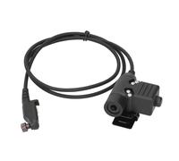 Adaptateur de casque tactique de type U94 hautement flexible, doté d'une construction durable et d'une fonction Push-to-Talk pour radios Kenwood (1