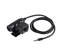 Adaptateur de casque tactique standard 3,5 mm prise PTT pour radio, talkie-walkie, casque de chasse, casque de guerre, casque de téléphone portable