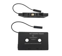 Adaptateur de Cassette BT Convertisseur Stéréo sans Fil pour Voiture, Convertisseur de Bande Portable vers Auxiliaire Noir pour Smartphone, Micro à Condensateur USB pour Enregistrement en
