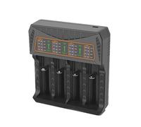 Adaptateur de charge de batterie à 4 baies pour batteries rechargeables compatible avec 18650 26650 21700 10400 14500 16340 18490