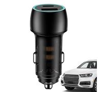 Adaptateur de charge de voiture USB-C-Metal 48W USB-A, adaptateur de charge rapide avec service sécurisé avec type C et USB-A pour voiture, camion,