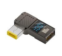 Adaptateur de charge d'ordinateur portable : adaptateur de charge d'ordinateur portable de 100 W | Connecteur de chargeur de type C à DC avec écran numérique | Convertisseur de prise polyvalent pour