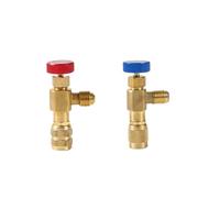 Adaptateur de charge for climatisation et réfrigération R410A/R22, tuyau valve 1/4", outil manuel en cuivre(2PCS(A D))