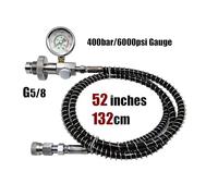 Adaptateur de charge for Station de remplissage, connecteur DIN, tuyau de plongée sous-marine, jauge 6000psi/400bar avec grand réservoir vers petites bouteilles(52inch Hose)