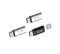 Adaptateur de Charge Lightning Femelle vers USB-C mâle 65W (Lot de 3) pour Apple pour iPhone 16 15 Pro Max Type C câble d’Alimentation Chargeur convertisseur pour iPad Compatible avec Samsung S24 S23