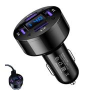 Adaptateur de Charge Multi-Ports - Bloc Chargeur de Voiture USB à 4 Ports, Prise de Charge Rapide | Tête de Chargeur de Voiture, Adaptateur de Conversion Plus léger de Haute ve