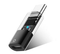 Adaptateur de charge pour Apple Pencil 1 Gen, USB-C vers Lightning compatible avec iPad 10e et 11 génération, connexion et charge Bluetooth, USB-C mâle vers Lightning femelle pour Pencil 1 (noir)