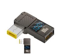 Adaptateur de charge pour ordinateur portable - 100 W Type C chargeur CC, embout connecteur | Alimentation rapide | Adaptateur convertisseur de prise à affichage numérique universel pour