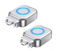 Adaptateur de charge rapide avec fonction d'arrêt automatique basé sur la surveillance de la charge en temps réel et le système de régulation thermique (gris-2 pièces)