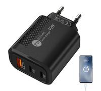 Adaptateur de charge rapide - Chargeur mural rapide Bloc de charge de téléphone | Tête de chargeur de type C USB QC3.0 2PD 40 W Tête de charge rapide ignifuge pour banque d'alimentation