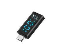 Adaptateur de charge rapide DC5-24 V PD100 W, affichage numérique intelligent, ampèremètre tension, testeur téléphone, USB Type-C vers C(Blue)