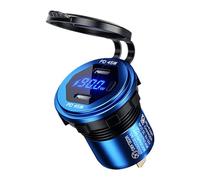 Adaptateur de charge rapide pour voiture avec ports PD 90 W KMg825 (bleu, 5 x 4 cm)