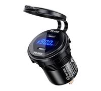 Adaptateur de charge rapide pour voiture avec ports PD 90 W KMg825 (noir, 5 x 4 cm)