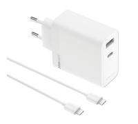Adaptateur de Charge Rapide realme 80 W SUPERVOOC GaN Double Port avec câble Type-C | Charge compacte et Efficace pour 2 appareils simultanément