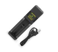 Adaptateur de charge USB à 1 canal avec lumière LED pour batteries rechargeables 4,2 V 3,7 V 18650 14500 16340 26650