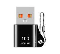 Adaptateur de charge USB à Type-C - Convertisseur usb c à charge rapide, adaptateur USB à haute vitesse C | 10 Gops 240W PD PD Adaptateur de porte-clés Fast Charging, Convertisseur en alliage
