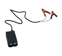 Adaptateur de charge USB avec 4 ports DC 8 30 V vers 5 V 3 A avec clips pour connexion de batterie de véhicule