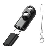 Adaptateur de charge USB C compatible avec LEDLENSER MH11 MH5 MH7 MH8 iH11R ML4, chargeur magnétique de rechange avec cordon porte-clés pour lampe de poche, lampe frontale de type C, noir