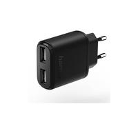 Adaptateur de charge USB double pour tablettes, 5 V/2,4 A, noir