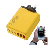 Adaptateur de charge USB multiport, chargeur mural USB rapide - Chargeur mural multiport 120W - Bloc de charge compact international de type C avec prise murale pour ordinateurs portables et t