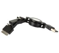 Adaptateur De Charge Usb Pour Ipad/Ipod + Mini Usb + Micro Usb - Enroulable