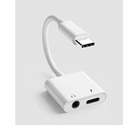 Adaptateur de Chargeur de Casque USB C vers 3,5 mm Type C Prise pour Apple écouteurs Dongle auxiliaire Câble de Charge Rapide Audio Compatible avec Samsung Galaxy pour iPhone 15 16 Pro Max pour iPad