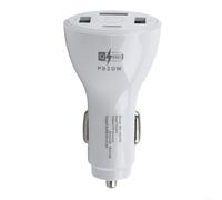 Adaptateur de chargeur de téléphone de voiture à charge rapide 4 ports USB C PD prend en charge plusieurs protocoles avec protection du circuit de batterie Convient pour DC 12 V et 24 V (blanc)
