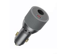 Adaptateur de chargeur de voiture pour Starlink pour Mini, chargeur DC vers DC Boost compatible avec les véhicules 12 V 24 V avec affichage de la tension et protection contre les courts-circuits (gris