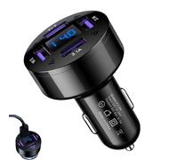 Adaptateur de chargeur de voiture rapide - Hub à quatre ports USB, technologie Smart, prise 12 24 V, chargement simultané de plusieurs appareils | Chargeur de véhicule puissant et pour l